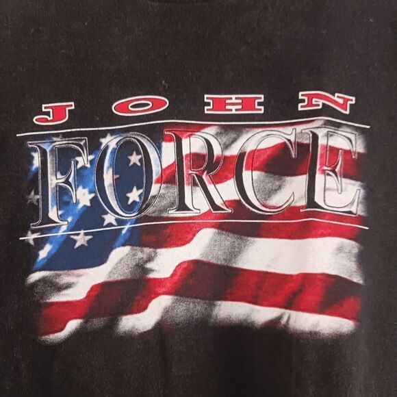 Jerzees Vintage John Force black T-shirt size L - Picture 2 of 5